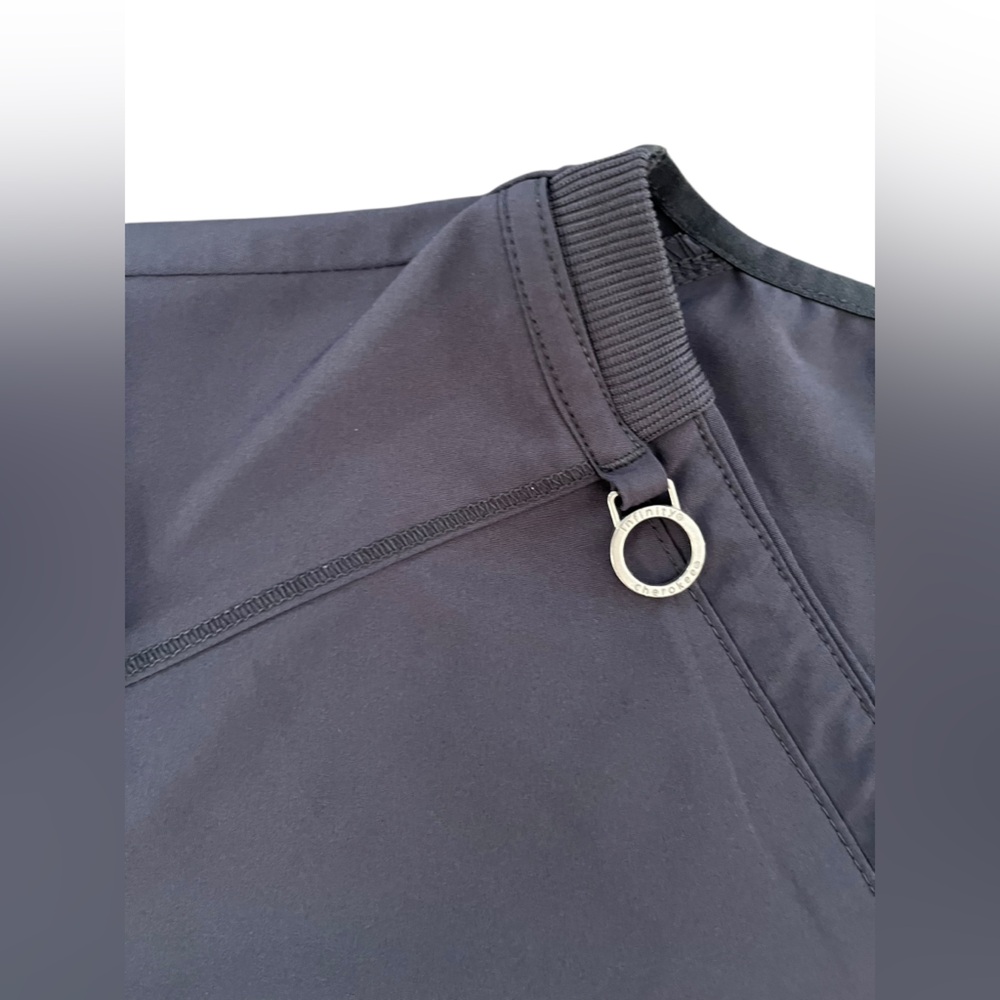 Cherokee Infinity Mock Wrap Scrub Top Extra Large XL Gray - Picture 5 of 6
